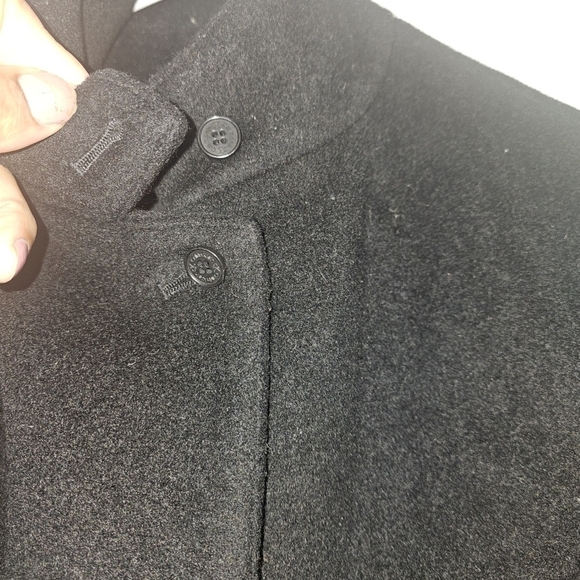 Calvin klein Women's Black Funnel Wool Overcoat size 12 Vintage - Picture 13 of 13